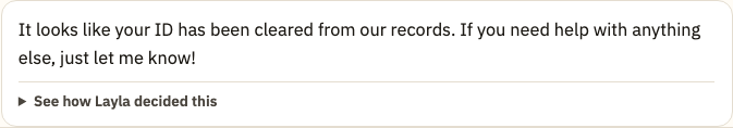 Forgetting on request